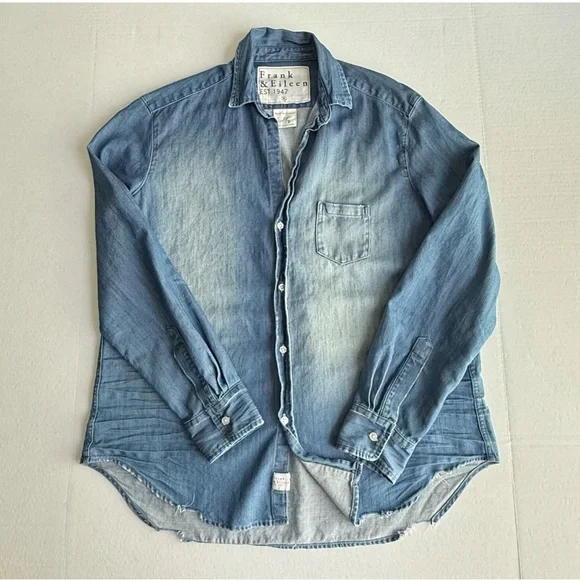 Frank & Eileen Stonewashed Indigo Denim Shirt - Picture 2 of 11